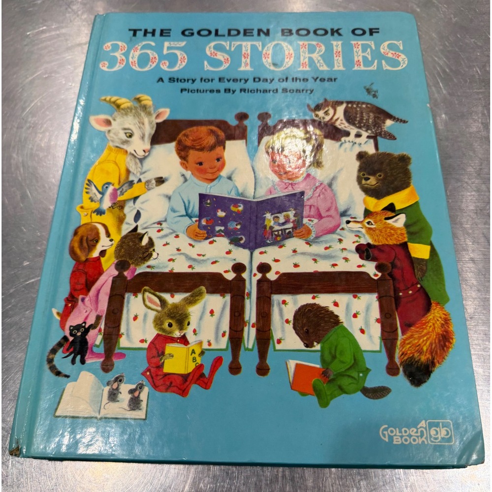 Vintage The Golden Book of 365 Stories Richard Scarry 1982 Hardcover 15557-9